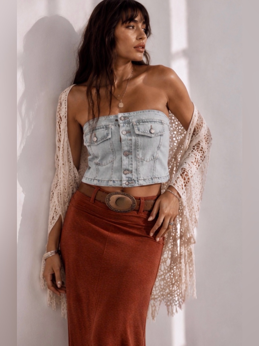 “Hold on Denim Tube" Light Wash | Free People Inspired